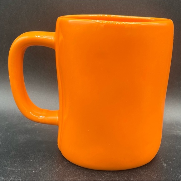 Rae Dunn Fright Night Orange Halloween Mug 16 oz Coffee Cup EUC - Picture 2 of 4